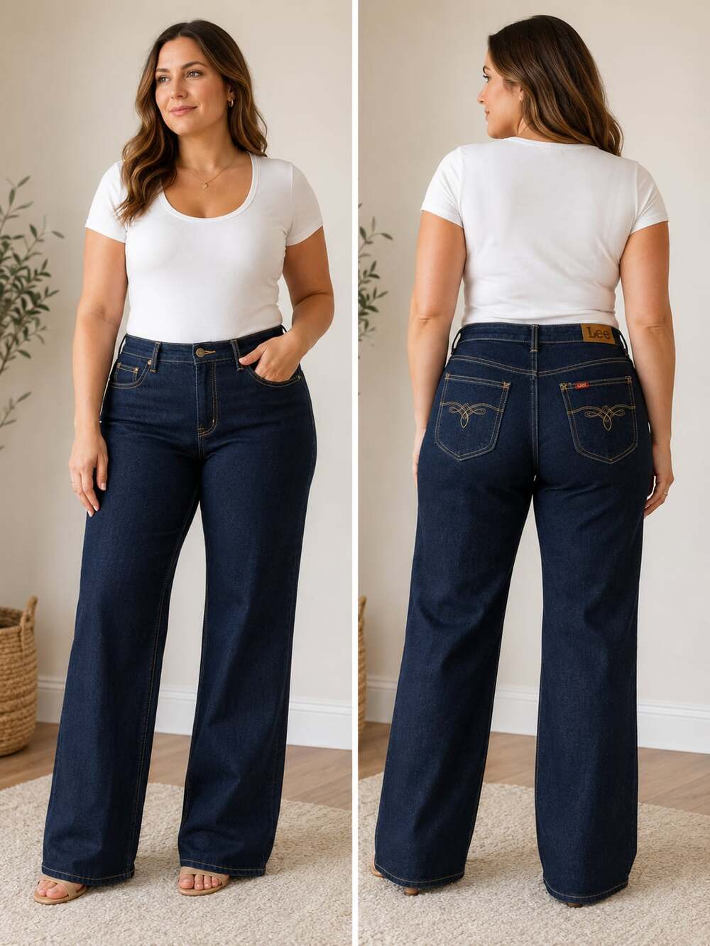Vintage Lee Riders High Rise Dark Wash Denim Jeans HL0509LMG
